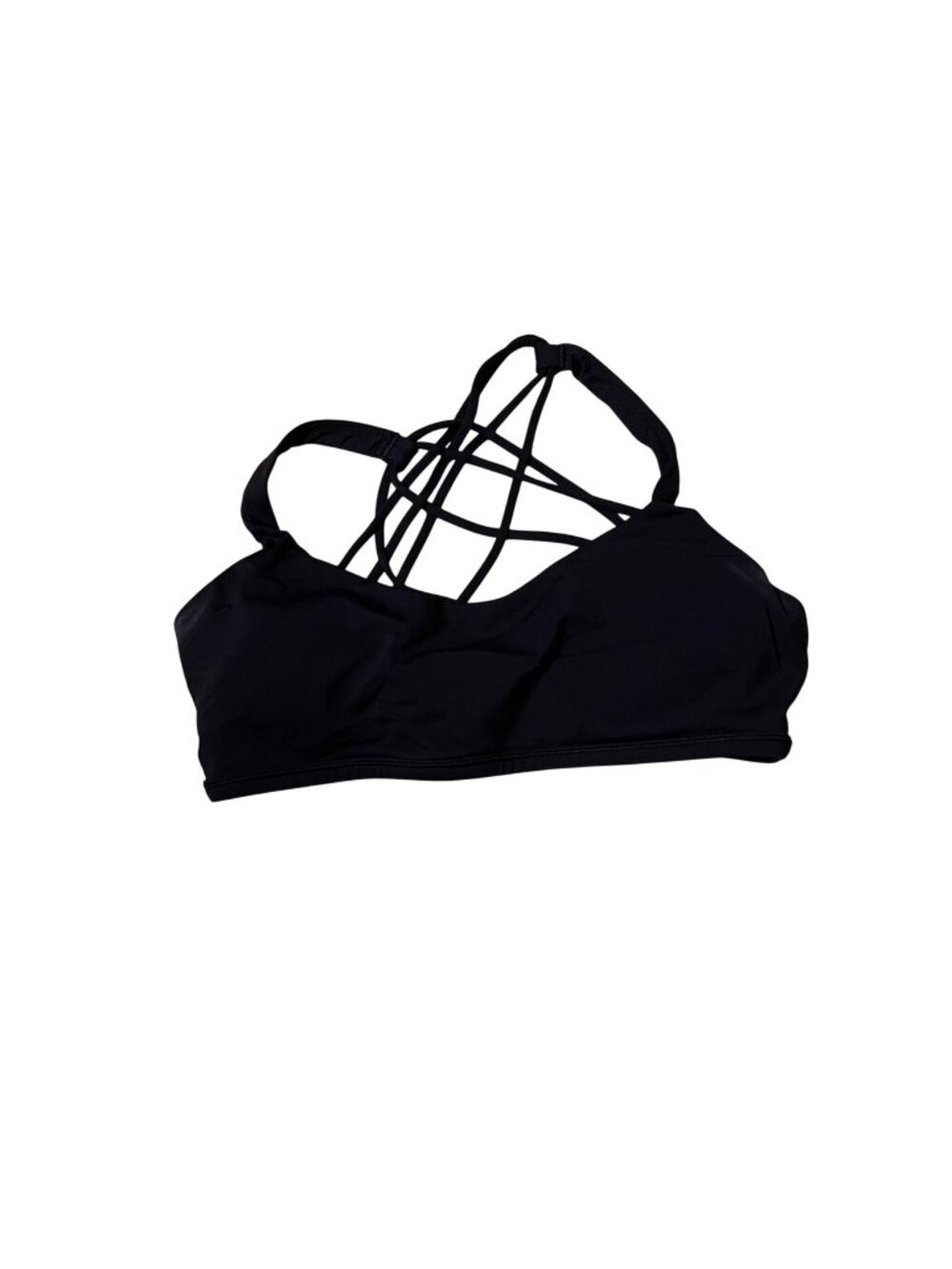 Lululemon Women's Black Strappy Sports Bra Size 10